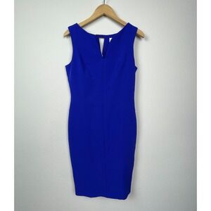 Milly Sheath Dress Women's Sz 8‎ Royal Blue Sleeveless Career Classic Old Money